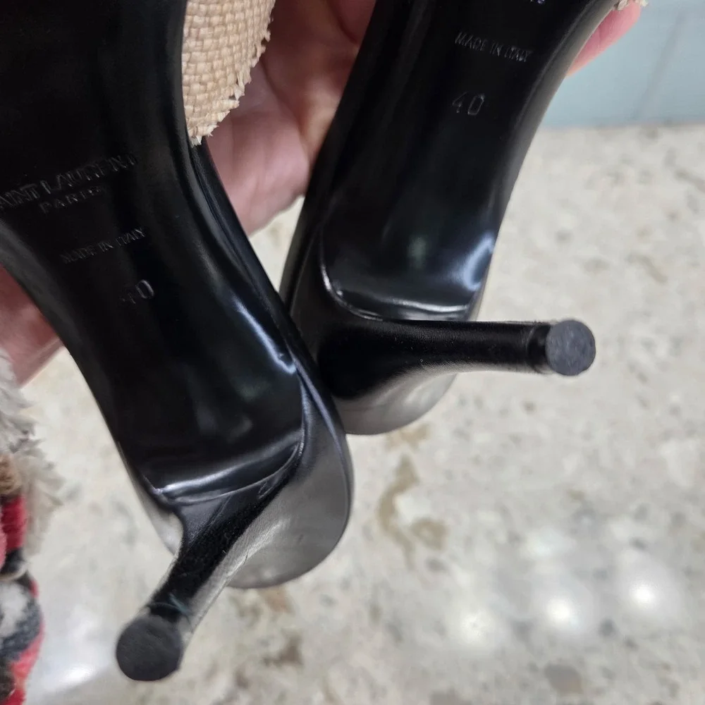 Saint Laurent Shoes Saint Laurent Black And Tan Womens Shoes 40 - Picture 10 of 10